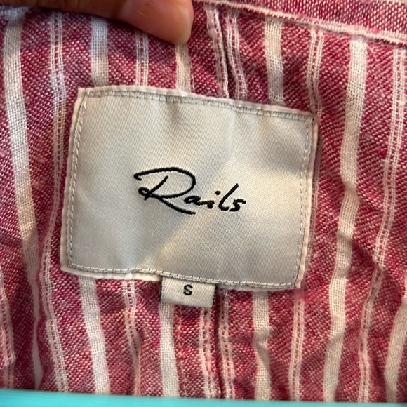 Rails Marley Lucia stripe tie front crop top size S - Picture 3 of 3